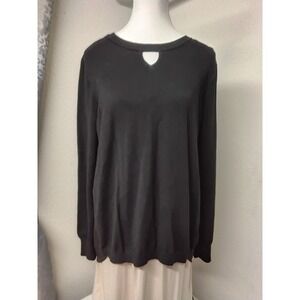 Mixed Media Black Sweater/Shirt by One A - Women's Size Small